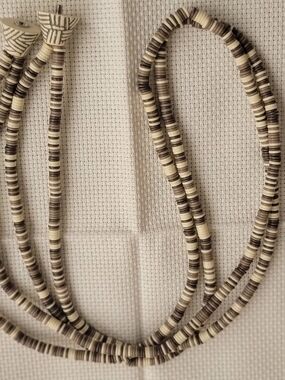 Handmade Neutral Bead Layered Necklace - Cream & Brown